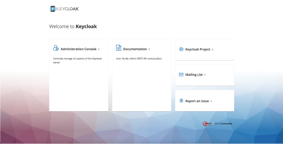 Веб-интерфейс Keycloak